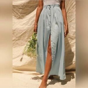 Pistola Light Denim Maxi Skirt